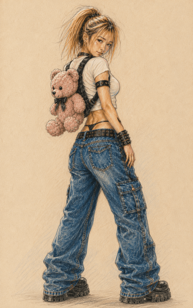 2008 Tomb Rader PS1 Inspired Concept Sketch - 2008 - 2026 Cleaned and Colored
